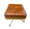 Mid-Century Danish Footstool Ottoman in Cognac Leather from Skipper, 1960s, Image 3