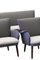 Danish Sofa and Armchairs in Gray Wool Fabric, 1960s, Set of 3, Image 2