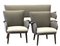 Danish Sofa and Armchairs in Gray Wool Fabric, 1960s, Set of 3, Image 1