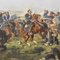 Paysage avec bataille, années 1800, huile sur toile, encadrée 8