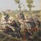 Paysage avec bataille, années 1800, huile sur toile, encadrée 5