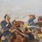 Paisaje con batalla, década de 1800, óleo sobre lienzo, enmarcado, Imagen 6