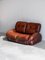 Leder Mod. Okay 2-Sitzer Sofa von Adriano Piazzesi für Tre D Firenze, 1970er 5