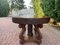 Large Early 20th Century Extendable Oval Table in Oak with Burl Walnut Veneer Top 48