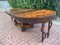 Large Early 20th Century Extendable Oval Table in Oak with Burl Walnut Veneer Top 5