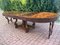 Large Early 20th Century Extendable Oval Table in Oak with Burl Walnut Veneer Top 4