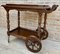 Mid-Century French Wooden Bar Cart Trolley, 1950s 6