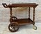 Mid-Century French Wooden Bar Cart Trolley, 1950s 4