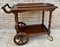 Mid-Century French Wooden Bar Cart Trolley, 1950s 5