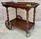 Mid-Century French Wooden Bar Cart Trolley, 1950s 1