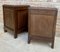 French Art Deco Marble Top Nightstands or Bedside Cabinets in Walnut, 1930, Set of 2 7