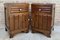 French Art Deco Marble Top Nightstands or Bedside Cabinets in Walnut, 1930, Set of 2 1