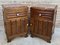 French Art Deco Marble Top Nightstands or Bedside Cabinets in Walnut, 1930, Set of 2 3