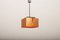 Hanging Lamp in Steel Tube Frame Painted Black & Shade in Curved Copper Sheet, Image 1
