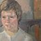 Retrato de mujer joven, años 20, óleo sobre lienzo, enmarcado, Imagen 3