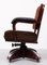 Burgundy Swivel Rolling Office Chair from Ahrend De Cirkel, 1930s, Image 7