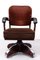 Burgundy Swivel Rolling Office Chair from Ahrend De Cirkel, 1930s 8