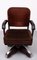 Burgundy Swivel Rolling Office Chair from Ahrend De Cirkel, 1930s 6