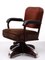 Burgundy Swivel Rolling Office Chair from Ahrend De Cirkel, 1930s, Image 1