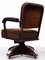Burgundy Swivel Rolling Office Chair from Ahrend De Cirkel, 1930s 2