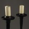 Brutalist Wrought Iron Candleholders, Set of 2 5