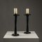 Brutalist Wrought Iron Candleholders, Set of 2 1