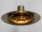 Golden Pendant Light P376 by Fabricius and Kastholm for Nordisk Solar Compagni, Denmark, 1960s 10