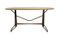 Mid-Century Metal, Wood and Painted Glass Dining Table, 1950s, Image 6