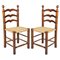 Hemp Rope and Oak Chairs attributed to Charles Dudouyt, 1940s, Set of 2, Image 1