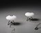 Futuristische Ufo Tischlampen aus Opalglas von Stilnovo, 1950er, 2er Set 3