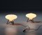Lámparas de mesa Ufo Futurism opalino de Stilnovo, años 50. Juego de 2, Imagen 5