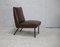 Brown Imitation Leather Lounge Chair, 1950s 8