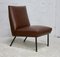 Brown Imitation Leather Lounge Chair, 1950s 14
