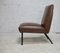 Brown Imitation Leather Lounge Chair, 1950s 7