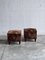 Fabric and Wood Poufs, 1970s, Set of 2 5