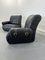 Modular Leather Black Sofa, 1960s 6
