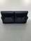 Modular Leather Black Sofa, 1960s 3