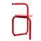 Postmoderner Roter Klappstuhl aus Metall, Meblo zugeschrieben, 1980er 1
