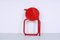 Silla plegable posmoderna de metal rojo atribuida a Meblo, años 80, Imagen 17