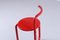 Postmoderner Roter Klappstuhl aus Metall, Meblo zugeschrieben, 1980er 12