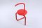 Postmoderner Roter Klappstuhl aus Metall, Meblo zugeschrieben, 1980er 20