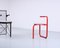 Postmodern Red Metal Folding Chair attributed to Meblo, 1980s 6