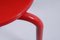 Sedia pieghevole postmoderna in metallo rosso attribuita a Meblo, anni '80, Immagine 11