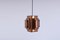 Brutalist Copper Pendant Lamp attributed to Svend Aage Holm Sorensen for Holm Sørensen & Co., 1970s 3