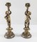 19th Century French Silvered Bronze Putti Form Candleholders, Set of 2 3