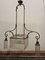 Lámpara de araña modernista tardía de bronce y vidrio, Imagen 9