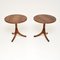Regency Yew Wood Side Tables, 1950s, Set of 2 2