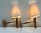 Lámparas de pared suecas minimalistas de pino de Solbacken, años 70. Juego de 2, Imagen 8