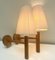 Sweden Minimalist Pine Wall Lamps from Solbacken, 1970s, Set of 2 11