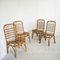 Chaises en Bambou style Albini, Italie, 1960s, Set de 4 1